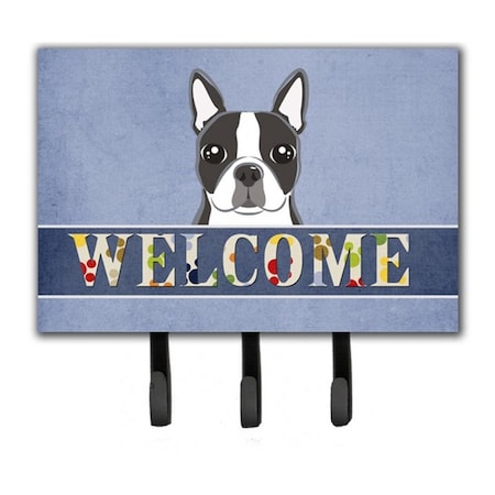 Jensendistributionservices Boston Terrier Welcome Leash & Key Holder MI2103647